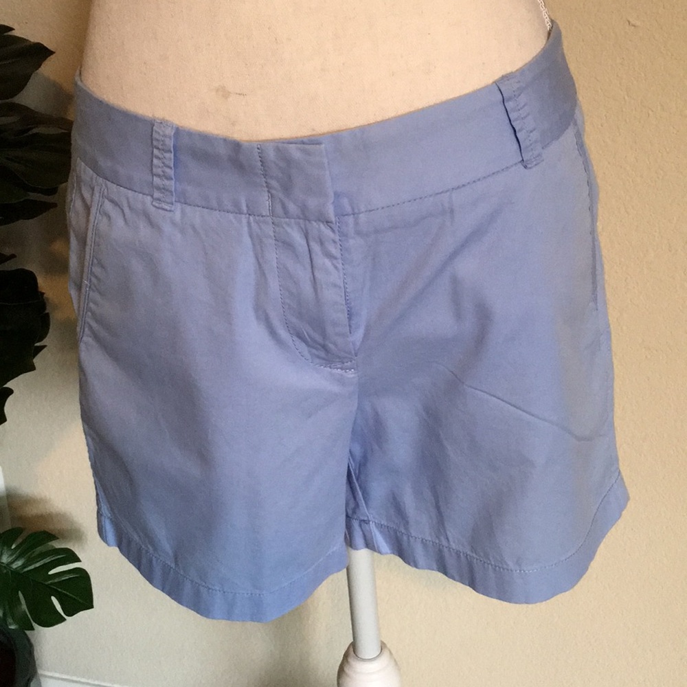 J Crew 100% Cotton Chino Light Blue Shorts